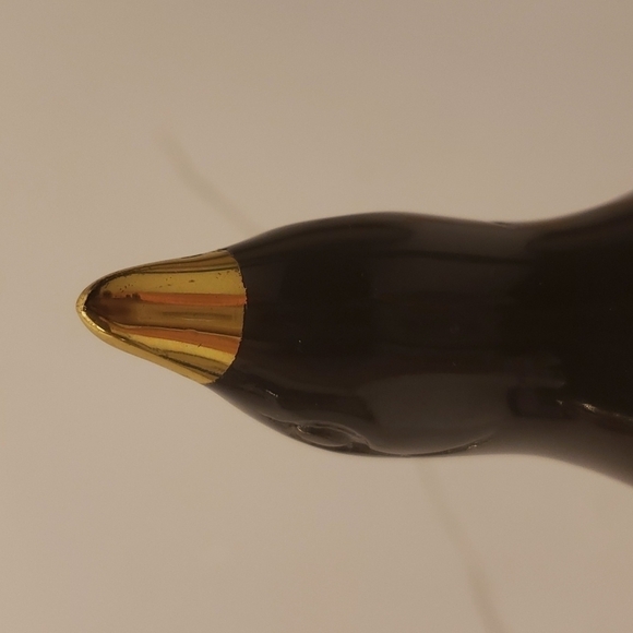 Brass Penguin Figurines Black Gold 5"tall and 4"tall - Picture 8 of 13